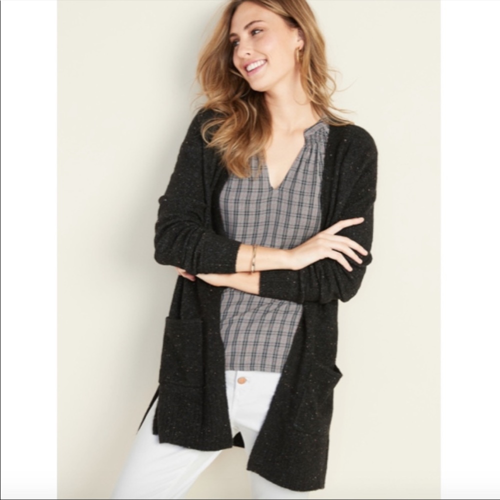 Old Navy Open-Front Long-Line Cosmic Sweater Sz M